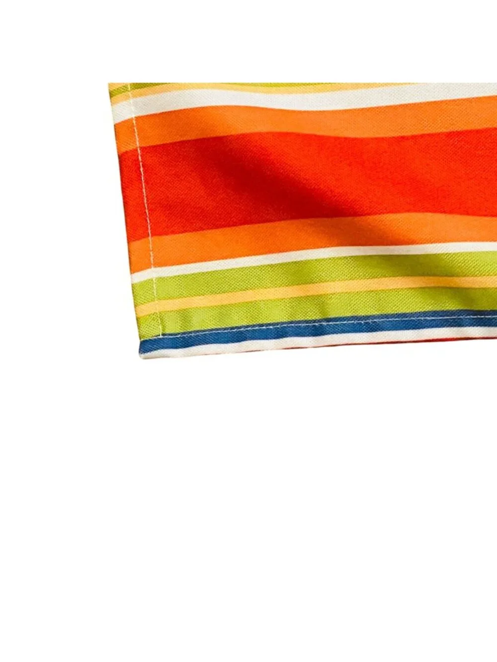 Striped Outdoor Table Cover With Umbrella Hole Multicolor Design Patio Dining